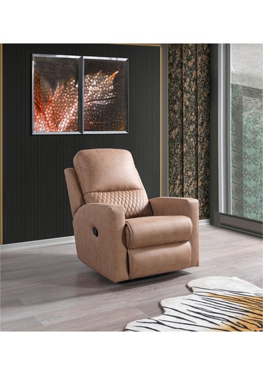 Helen Tekli Berjer Rehome Helen Tv Koltuğu 80x92x105 Cm Açık Kahverengi