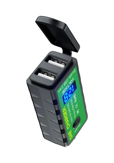 Fosenze Çift Usb Çıkışlı Motosiklet Şarj Cihazı - 4.8a Hızlı Şarj, Su Geçirmez, Voltaj Kontrollü