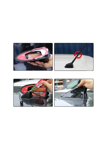 Volvo S40 Uyumlu Silikon Tabanlı Beyaz Renk Oto Balık Sırtı Anten