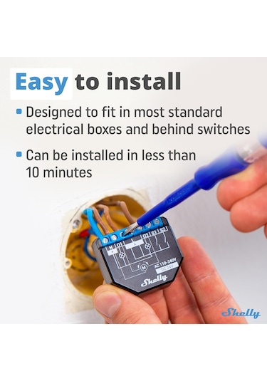 Shelly Plus 2pm Wi-fi Ve Bluetooth 2 Kanallı Akıllı Röle Anahta