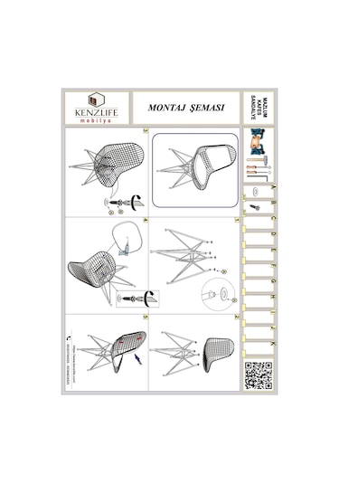 Knsz Kafes Tel Sandalyesi 6 Lı Mazlum Syhsrı Ofis Cafe Bahçe Mutfak