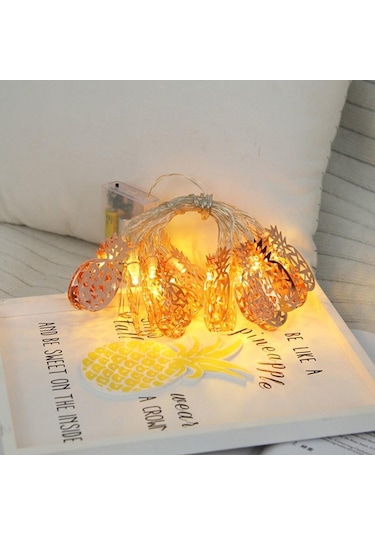 Hdmarketim Altın Sarısı Ananaslı Led Gün Işığı Gece Lambası Dekor