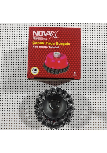 Novax Çanak Fırça Burgulu Daire Fırça 80 Mm M14 Tüv Onaylı Ce Belgeli Daire Burgu Çanak 80 Mm