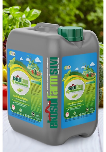 EkosolFarm Sıvı Solucan Gübresi 10 Litre Organik Bitki Besleyici