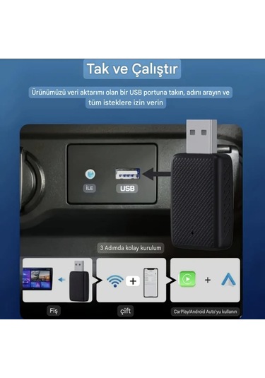 Xuda Carplay Android+ios Apple İphone Uyumlu Bluetooth+wifi
