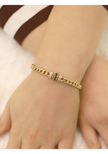 14 Ayar Altın I Harfi Gurmet Bileklik Altın