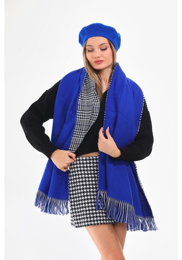 Keçe Ressam Atkı 2.li Set Saks Saks Mavisi