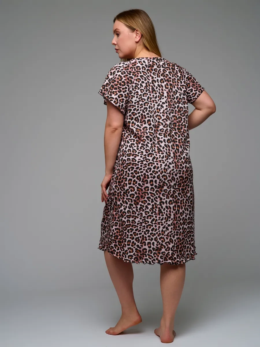 Eleganthome Büyük Beden Pamuklu Gecelik 293367017 Kahverengi