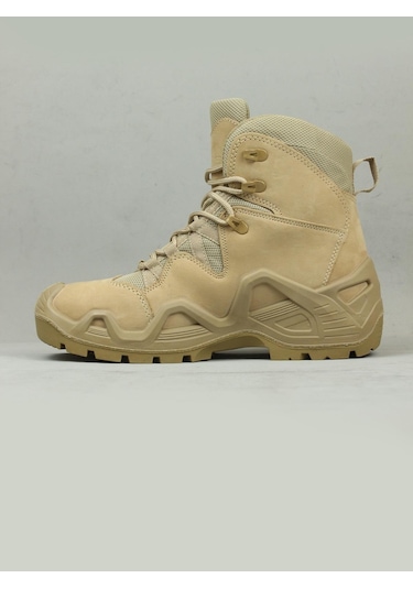 Pars Power Mid Hakiki Nubuk Deri Su İtici Özellikli Askeri& Polis Outdoor Tactical Kısa Bot-10982-kum Kum