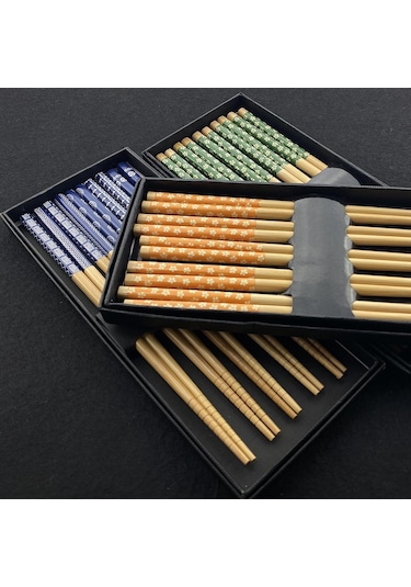 10 Pairs Yeniden Kullanılabilir Çin Klasik Ahşap Çubuklarını Geleneksel Vintage El Yapımı Doğal Çiçek Bambu Çubuklarını Suşi Araçları 2set A Diğer