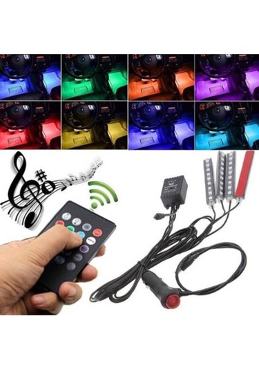 Eraks Uzaktan Kumandalı Araç Içi Ayak Altı Led Sese Duyarlı