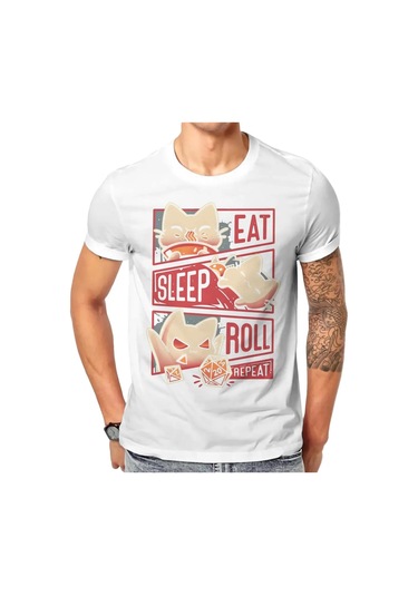 Snapbuy Dnd Rol Yapma Oyun Erkek Tişört - Pamuk Kısa Kollu O-boyunwhıte WHITE