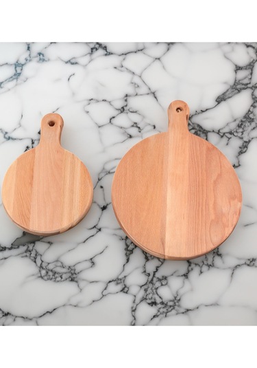 2'li Dildar Kayın Ağacı Dekoratif Kesme Ve Sunum Tahtası