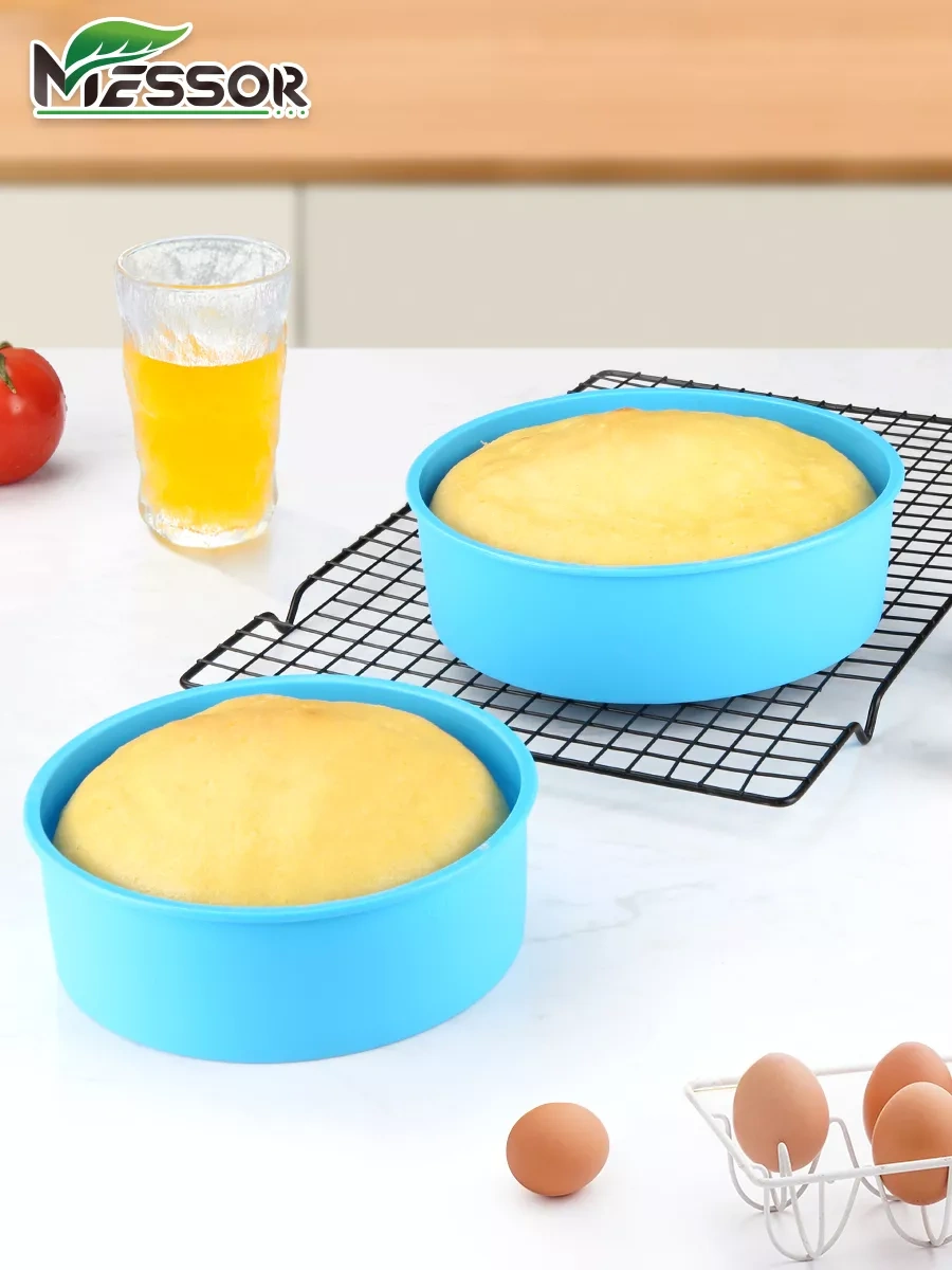 Messor 15, 18, 22 Cm Fırın Ve Pişirme İçin Silikondan Yapılmış Kalıp Seti 140174969 Açık Mavi