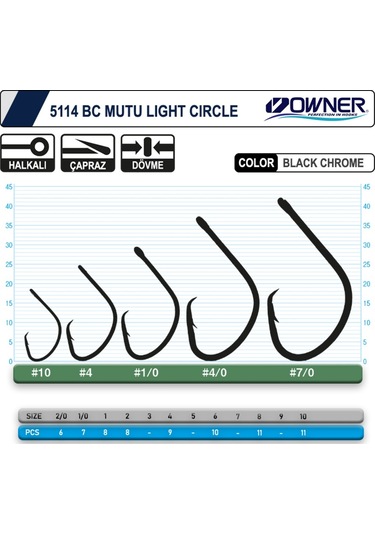 Owner 5114 Mutu Light Black Chrome Iğne (532089923)