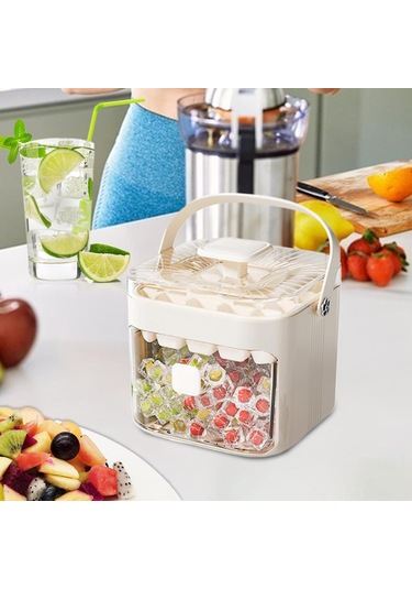 Maiyame 48 Hücreli Yeniden Kullanılabilir Buz Kalıbı - Anti Yapışkan Pp Malzeme, Ev, Bar Ve Kamp İçin Taşınabilir Buz Hazırlama Aleti Beyaz