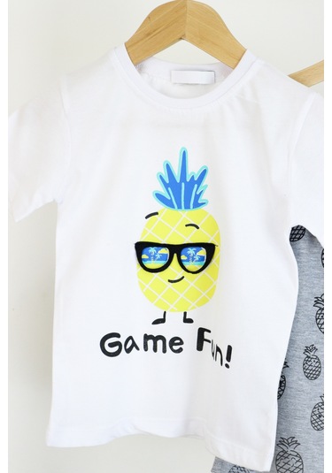 Erkek Çocuk Gözlük Model Pamuklu Şortlu 2'li Takım 001