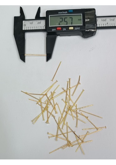 Nikel Kaplama Düz Takı Çivisi Sarı 1kg 26mm