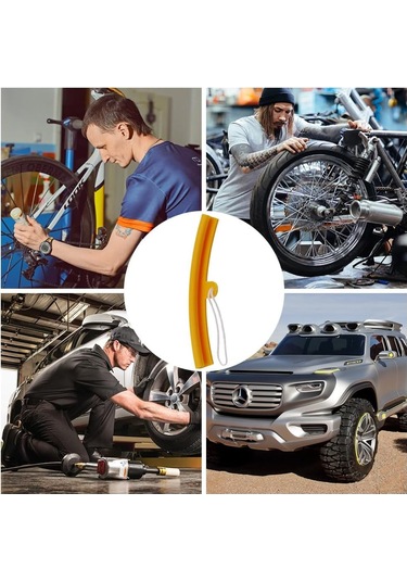 Dianziye 19.5 İnç Lastik Montaj Korumalı Kılıf Seti 6 Adet - Sarı Renkli, Lastikleri Aşınma Ve Çiziklerden Korur