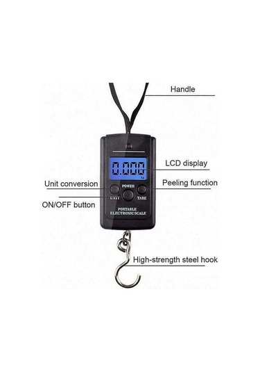 Maiyame 40kg Taşınabilir Dijital Bavul Terazisi - El Tipi Seyahat Çantası Ağırlık Ölçer, Lcd Ekran, Kg/lb/oz