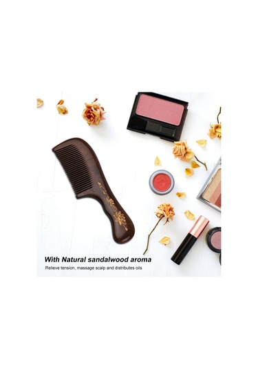 Lemestar Sandalwood Doğal Ağaç Tükenmez Statik Olmayan Saç Düzleştirici Ev Kullanıma Uygun Tarak