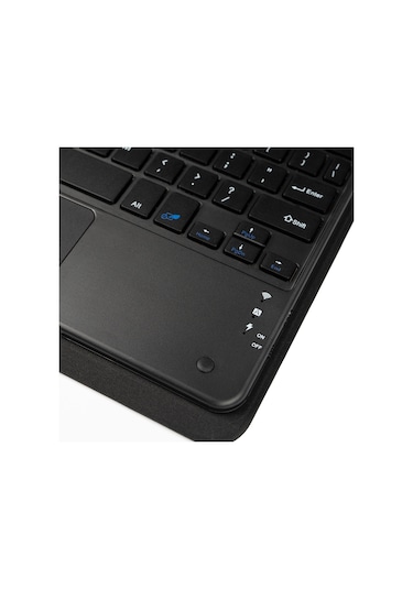 Mobilteam Galaxy Tab A9 Plus Uyumlu Border Keyboard Bluetooh Bağlantılı Standlı Klavye Tablet Kılıfı