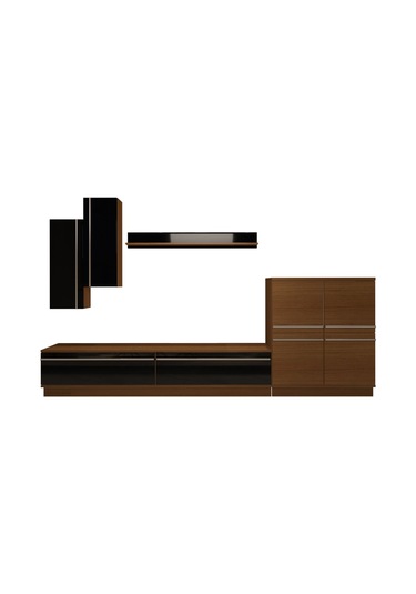 Decoraktiv Eko 6b Mdf Std Tv Ünitesi Tv Sehpası Ceviz - Siyah