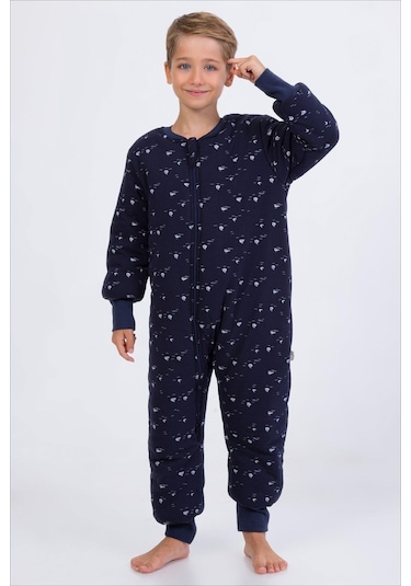 Erkek Çocuk Uyku Tulumu Kalın Elyaf Dolgulu Premium Kalite 2.5 Tog Lacivert