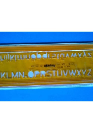 Rotring Yazı Şablonu 10 MM 306 100 Sarı