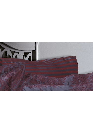 Tiara Bambu Jakar Kumaş Bordo Çift Kiş. Nevresim Takımı 6 Parça - 1194 Renkli
