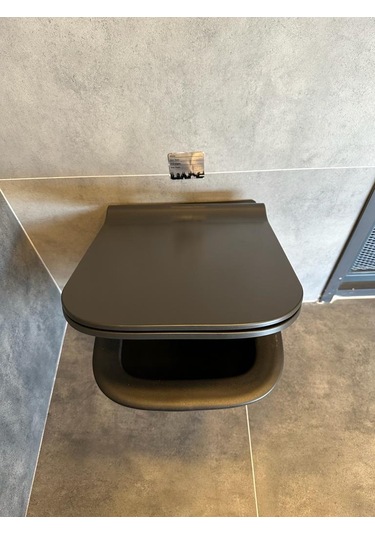 Seramiksan Saturn A141201H Kanalsız Asma Klozet + Yavaş Kapak Mat Siyah