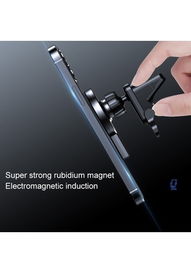 Wondernest K07 15w Maks. Çıkışlı Manyetik Araç Hava Çıkış Braketli Kablosuz Şarj Cihazı Siyah Siyah