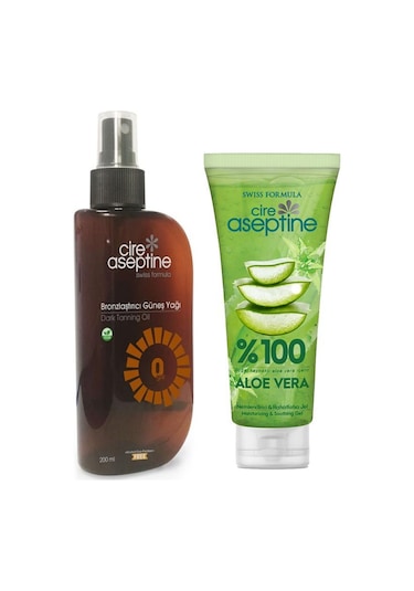 Cire Aseptine Bronzlaştırıcı Güneş Yağı 0 SPF ve After Sun Set