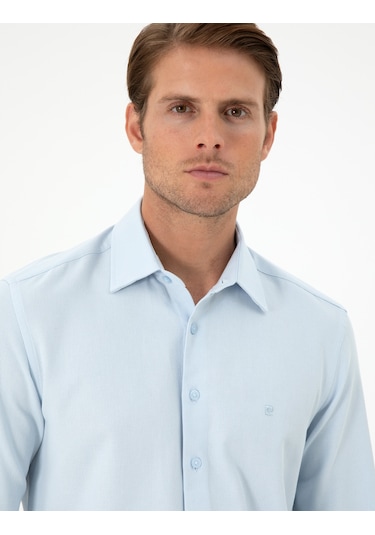 Pierre Cardin Erkek Açık Mavi Gömlek Desenli 50294732-vr003 Açık Mavi