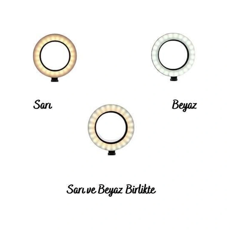 Sıladanal 8inç 20cm Youtube Instagram Tiktok Selfie Stüdyo Video Fotoğraf Ring Light Tripod Led Halk Diğer