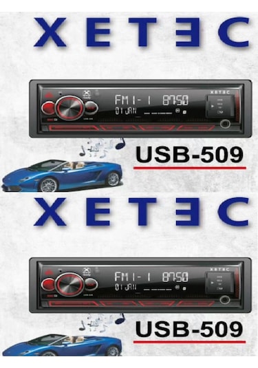 Usb-509 Usb -bluetoothmp3- Radyo Çalar Oto Teyp Enerji Oto Power 3 Anfi Çıkışlı