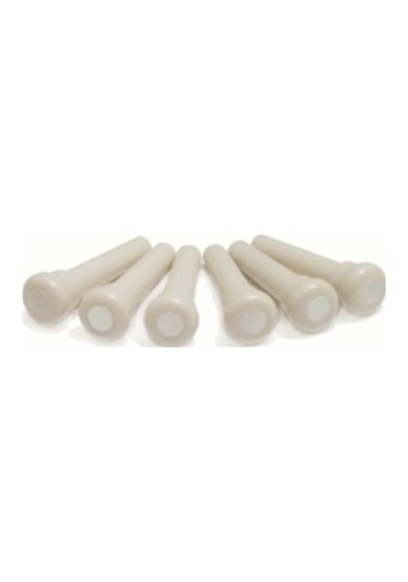 Graphtech LP-1044-60 Tusq Bridge Pin Pak 60 White M.O.P Dot