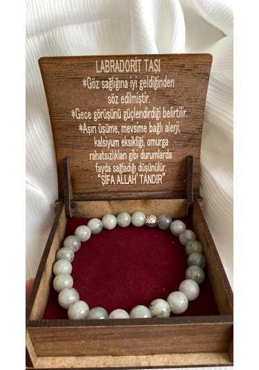 8mm Labradorit Doğal Taş Bileklik Çok Renkli