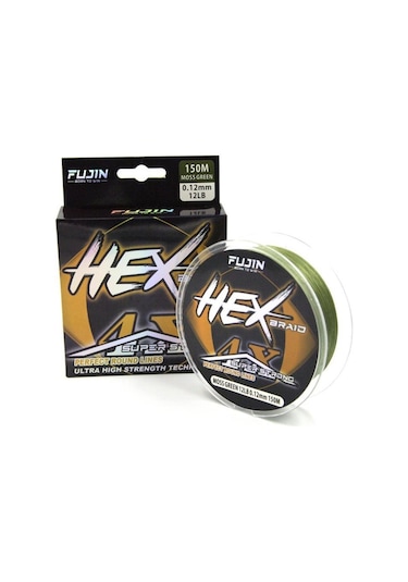Fujin Hex Braid 4X 150Mt Moss Green Pe Ip Misina (446654019)