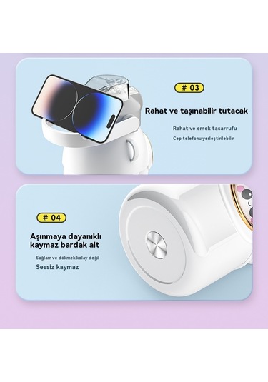 Sevimli Net Kırmızı Yüksek Değerli Karikatür Bebek 316 Paslanmaz Çelik Termos Bardak Tutacak Saman Bardak Büyük Kapasiteli Büyük Göbek Bardak Beyaz