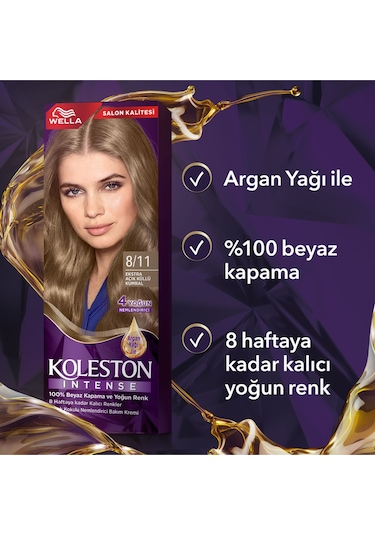 Koleston Intense 8/11 Ekstra Açık Küllü Kumral Saç Boyası