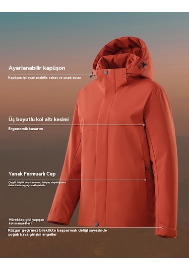 Yeni Tarz Kadife Ve Kalınlaştırılmış Ceket Kırmızı