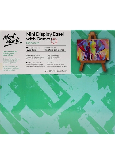 Mm Mini Teşhir Şövale Kanvaslı 8x10cm Signature