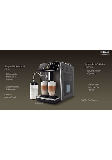 Saeco SM6580/10 Granaroma 1500 W Tam Otomatik Espresso Makinesi