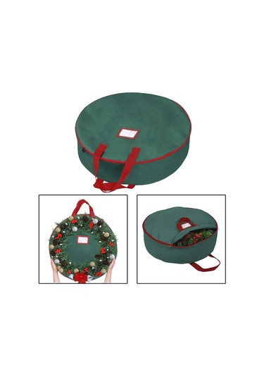 Suntek Yılbaşı Çelenk Saklama 30 "tatil Kabı 600d Yeşil