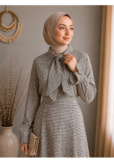 Efulim Womens Ekose Tasarımlı Alt-üst Gofre İkili Takım Haki Efulim Womens Ekose Tasarımlı Alt-üst Gofre İkili Takım Haki