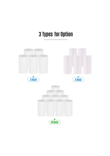 Shineyee 57x25mm Termal Etiket Kağıdı - Yüksek Kaliteli Baskı, Makbuz/mini Yazıcılar İçin Peripage/poooli/paperang Uyumlu - 5 Rollü Paket