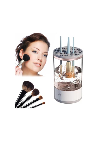 Rehomy Elektrikli Makyaj Fırça Temizleyici, Fırça Mat İle Makyaj