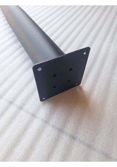 4 Adet-60cm Metal Konik Ayak-masa Ayağı-siyah Renk Çap: 5,1cm