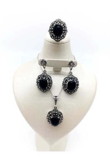 Gümüş 3'lü Markazit Set